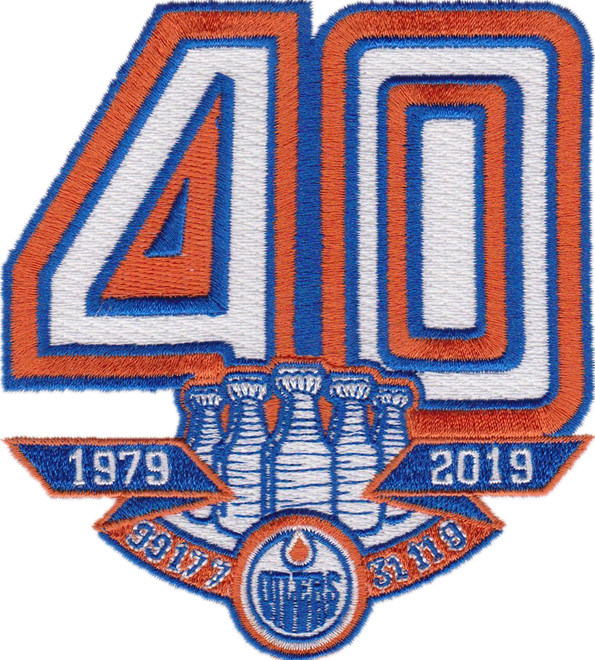 2019 Edmonton Oilers 40th Anniversary Jersey Patch