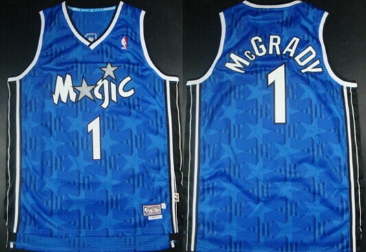 Orlando Magic #1 Tracy McGrady Blue All-Star Hardwood Classics Soul Swingman Throwback Jersey