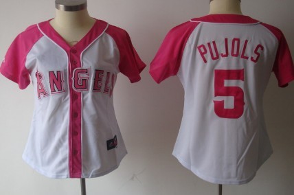LA Angels of Anaheim #5 Albert Pujols 2012 Fashion Womens Athletic Jersey