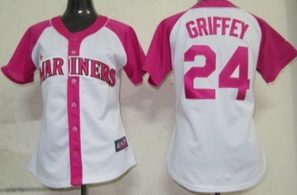 Seattle Mariners #24 Ken Griffey 2012 Fashion Womens Athletic Jersey