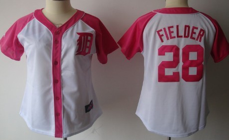 Detroit Tigers #28 Prince Fielder 2012 Fashion Womens Athletic Jersey