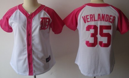 Detroit Tigers #35 Justin Verlander 2012 Fashion Womens Athletic Jersey