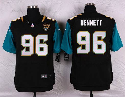 Men's Jacksonville Jaguars #96 Michael Bennett Black Team Color NFL Nike Elite Jersey