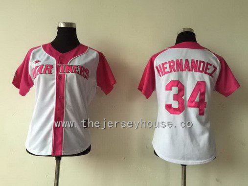 Seattle Mariners #34 Felix Hernandez 2012 Fashion Womens Athletic Jersey