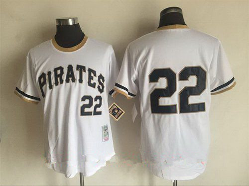 Men's Pittsburgh Pirates #22 Andrew McCutchen White Pullover Cooperstown Collection Stitched MLB Jersey