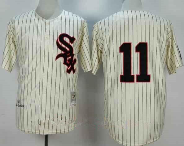 Men's Chicago White Sox #11 Luis Aparicio 1959 Cream Throwback Jersey