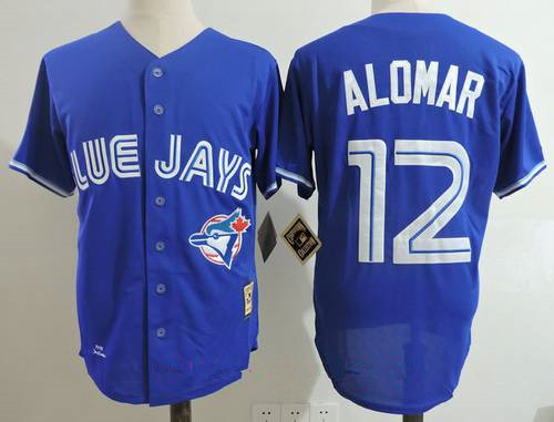 Men's Toronto Blue Jays #12 Roberto Alomar Royal Blue 1993 Throwback Cooperstown Collection Stitched MLB Jersey