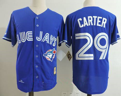 Men's Toronto Blue Jays #29 Joe Carter Royal Blue 1993 Throwback Cooperstown Collection Stitched MLB Jersey