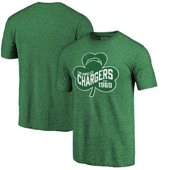 Los Angeles Chargers Pro Line St. Patrick's Day Paddy's Pride Tri-Blend T-Shirt - Green