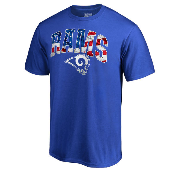 Men's Los Angeles Rams NFL Pro Line Royal Banner Wave Big & Tall T-Shirt