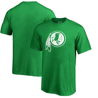 Washington Redskins NFL Pro Line Patrick's Day White Logo T-Shirt Kelly Green
