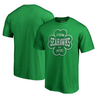 Seattle Seahawks NFL Pro Line St. Patrick's Day Emerald Isle Big and Tall T-Shirt Green
