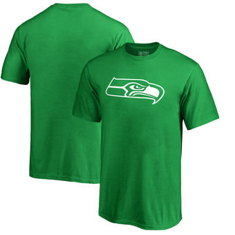 Seattle Seahawks NFL Pro Line Patrick's Day White Logo T-Shirt Kelly Green