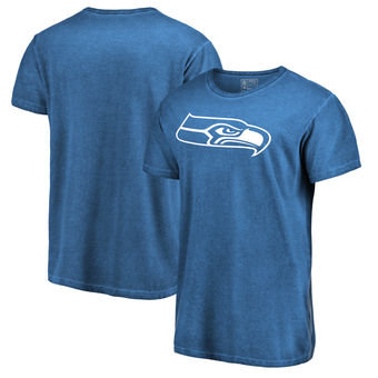 Seattle Seahawks NFL Pro Line White Logo Shadow Washed T-Shirt