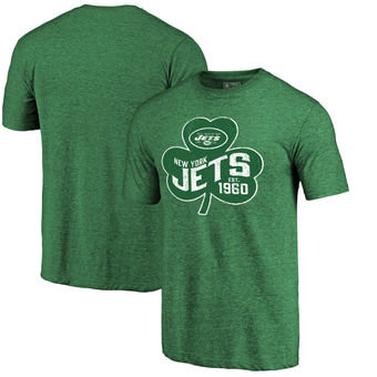 New York Jets Pro Line St. Patrick's Day Paddy's Pride Tri-Blend T-Shirt - Green