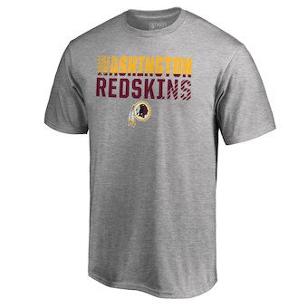 Men's Washington Redskins NFL Pro Line Ash Iconic Collection Fade Out Big and Tall T-Shirt