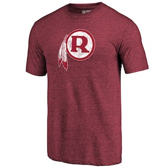 Men's Washington Redskins Burgundy Throwback Logo Tri-Blend T-Shirt