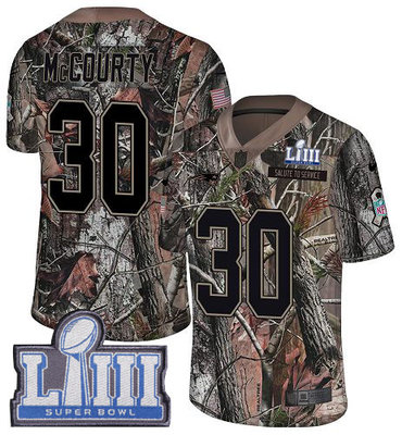 #30 Limited Jason McCourty Camo Nike NFL Youth Jersey New England Patriots Rush Realtree Super Bowl LIII Bound