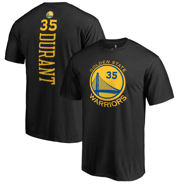 Golden State Warriors Kevin Durant Black Backer Name & Number T-Shirt