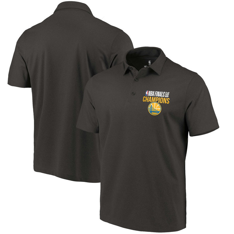 Golden State Warriors 2018 NBA Finals Champions Domeshots Made to Move Performance Polo - Black