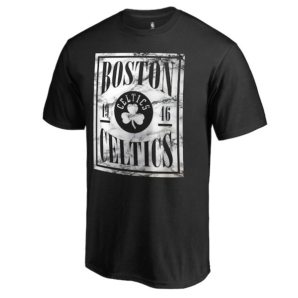 Men's Boston Celtics Black Court Vision Marble T-Shirt