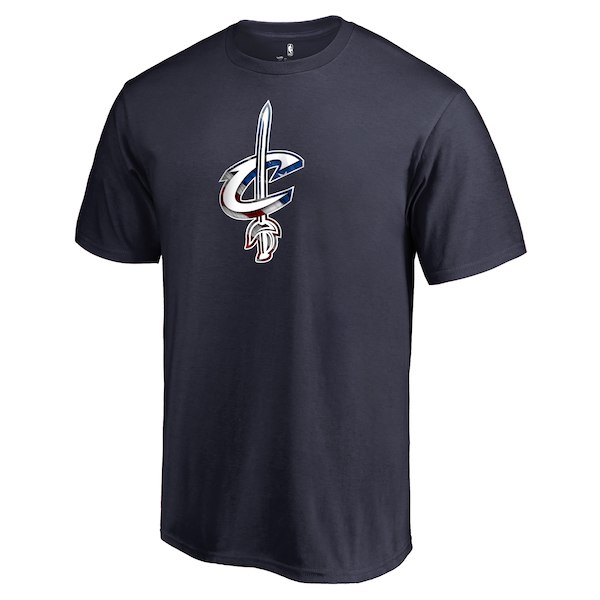 Men's Cleveland Cavaliers Navy Personalized Name and Number Banner Wave T-Shirt