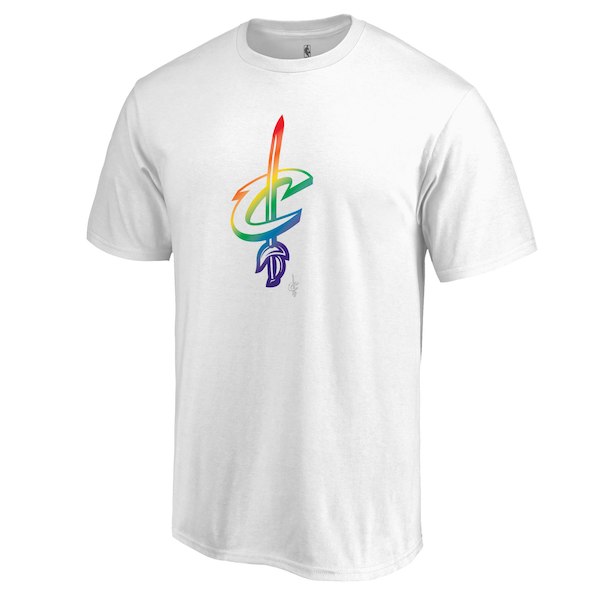 Men's Cleveland Cavaliers White Team Pride V-Neck T-Shirt