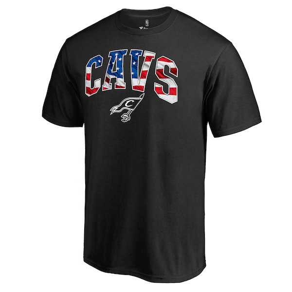 Men's Cleveland Cavaliers Black Banner Wave T-Shirt