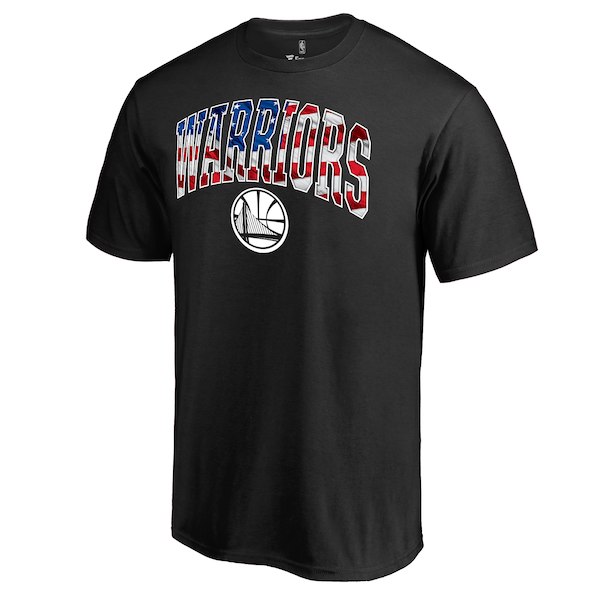 Men's Golden State Warriors Black Banner Wave T-Shirt