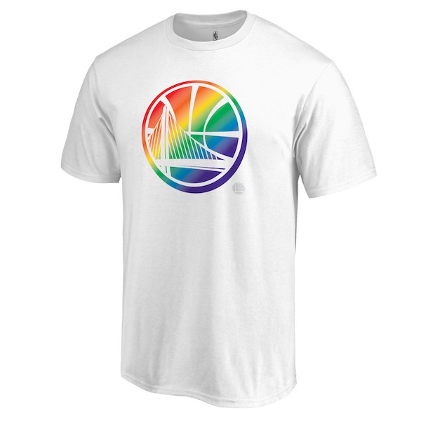 Men's Golden State Warriors White Team Pride V-Neck T-Shirt