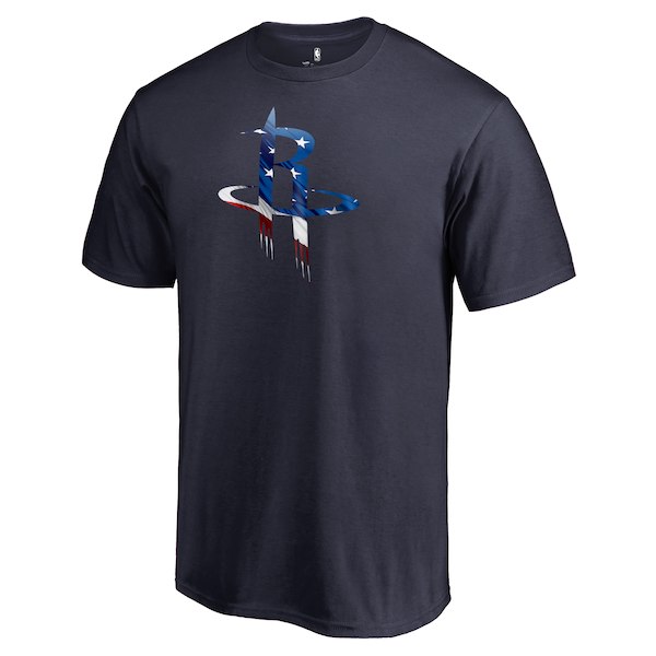 Men's Houston Rockets Navy Personalized Name and Number Banner Wave T-Shirt