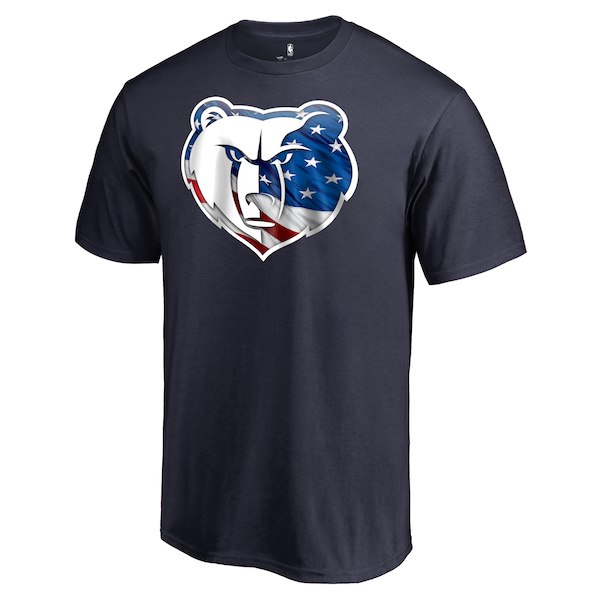 Men's Memphis Grizzlies Navy Personalized Name and Number Banner Wave T-Shirt