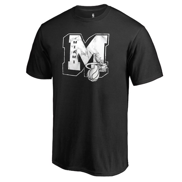 Men's Miami Heat Black Letterman T-Shirt
