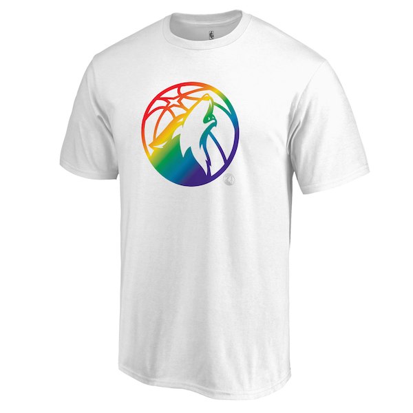 Men's Minnesota Timberwolves White Team Pride V-Neck T-Shirt