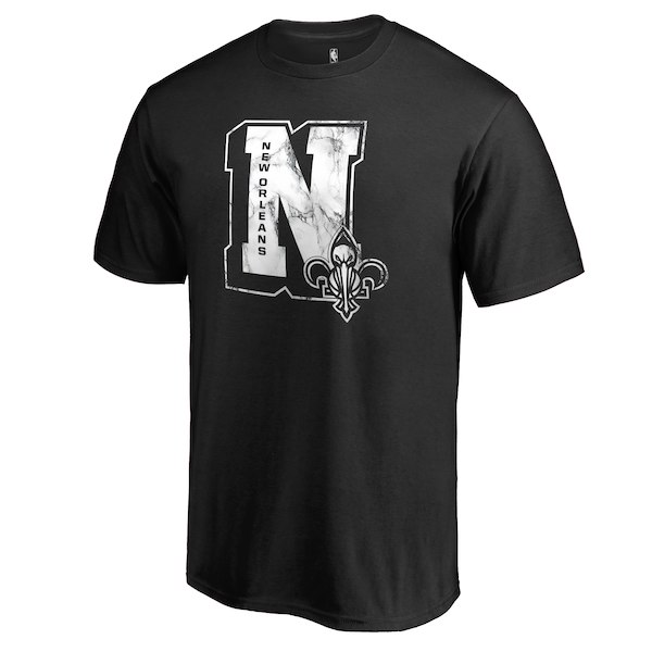 Men's New Orleans Pelicans Black Letterman T-Shirt