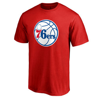 Men's Philadelphia 76ers Red Primary Logo T-Shirt
