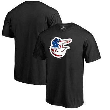 Men's Baltimore Orioles Black Banner Wave T Shirt
