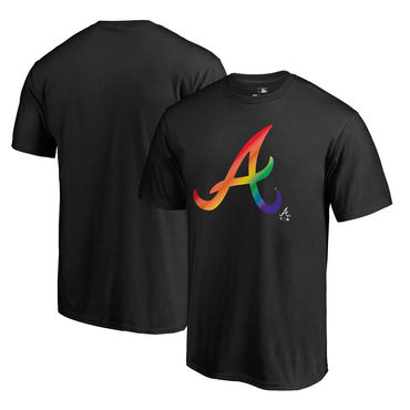 Men's Atlanta Braves Black Big & Tall Pride T Shirt