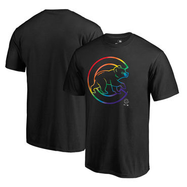Men's Chicago Cubs Pride Black T Shirt