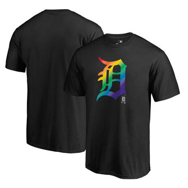 Men's Detroit Tigers Black Big & Tall Pride T Shirt