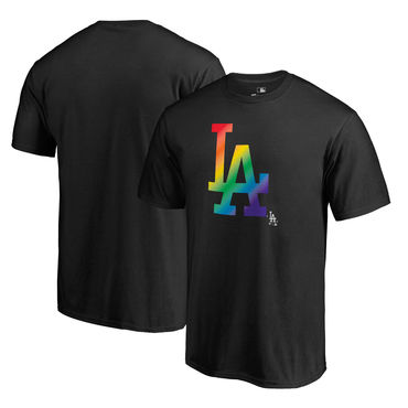 Men's Los Angeles Dodgers Pride Black T Shirt