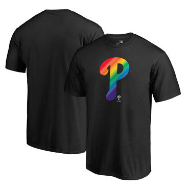 Men's Philadelphia Phillies Pride Black T Shirt