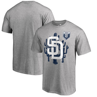 San Diego Padres 2018 MLB Spring Training Vintage T Shirt Heather Gray