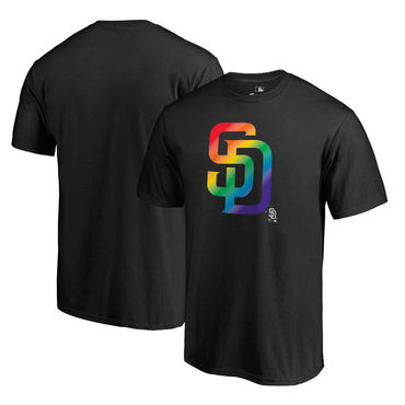 Men's San Diego Padres Black Big & Tall Pride T Shirt