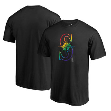 Men's Seattle Mariners Pride Black T Shirt