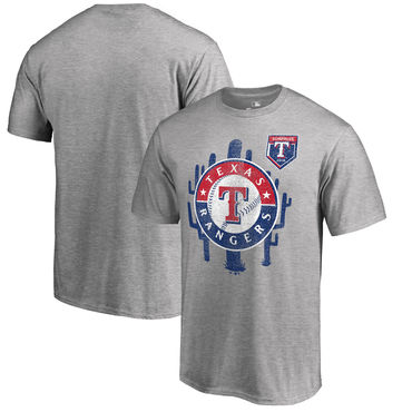 Texas Rangers 2018 MLB Spring Training Vintage T Shirt Heather Gray