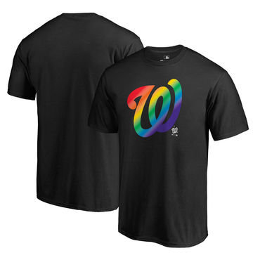 Men's Washington Nationals Pride Black T Shirt