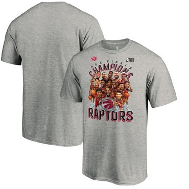 Toronto Raptors 2019 NBA Finals Champions Caricature Roster T-Shirt Heather Charcoal