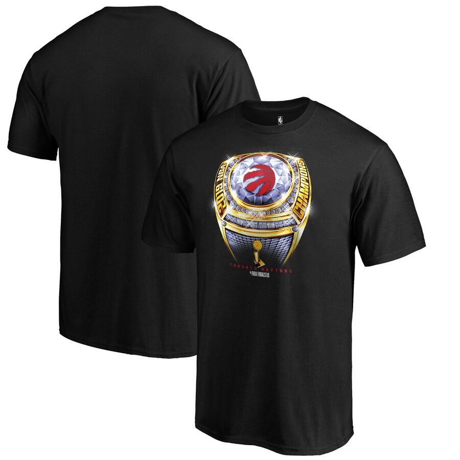 Toronto Raptors 2019 NBA Finals Champions Bling Beauty Ring T-Shirt Black