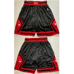 Men Chicago Bulls Black Throwback Shorts Run Small 1